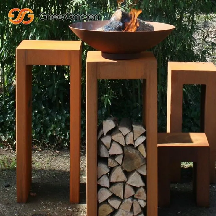 Corten Steel Fire Pit Contemporary Design