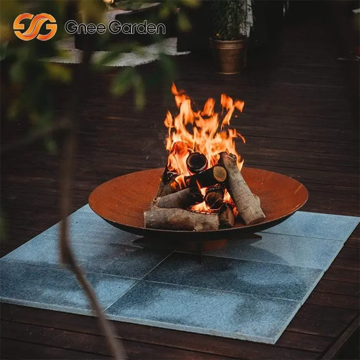 Corten Outdoor Fire Bowl Famiglia Fammale Friendly