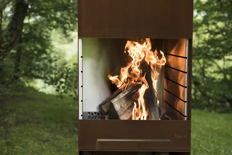 Corten Steel Fireplace