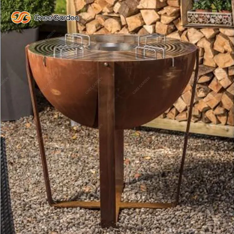 Barbecue con ciotola per braciere Hemisphere in acciaio Corten