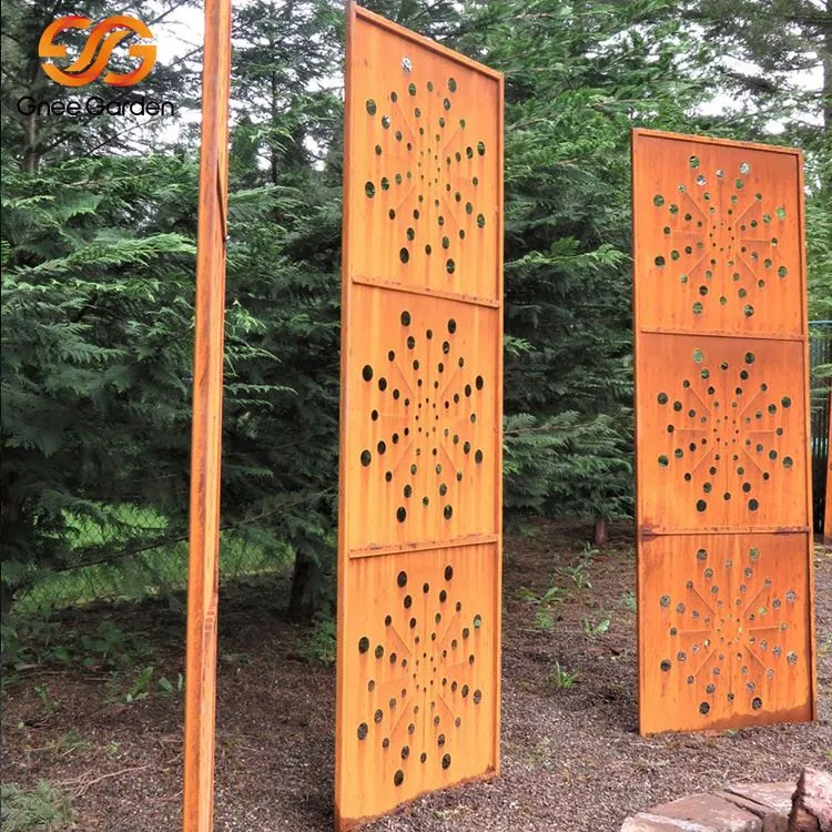 Pannelli schermanti in acciaio corten
