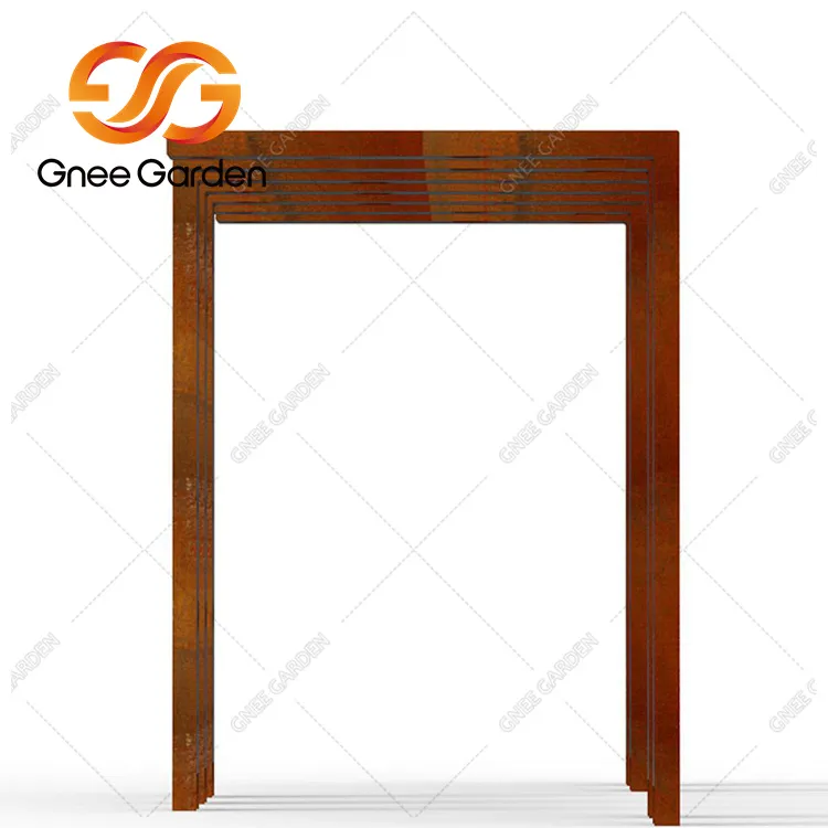 Gazebo da giardino in acciaio corten