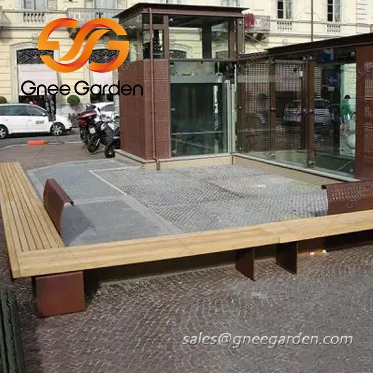 Mobili da esterno in acciaio Corten su misura