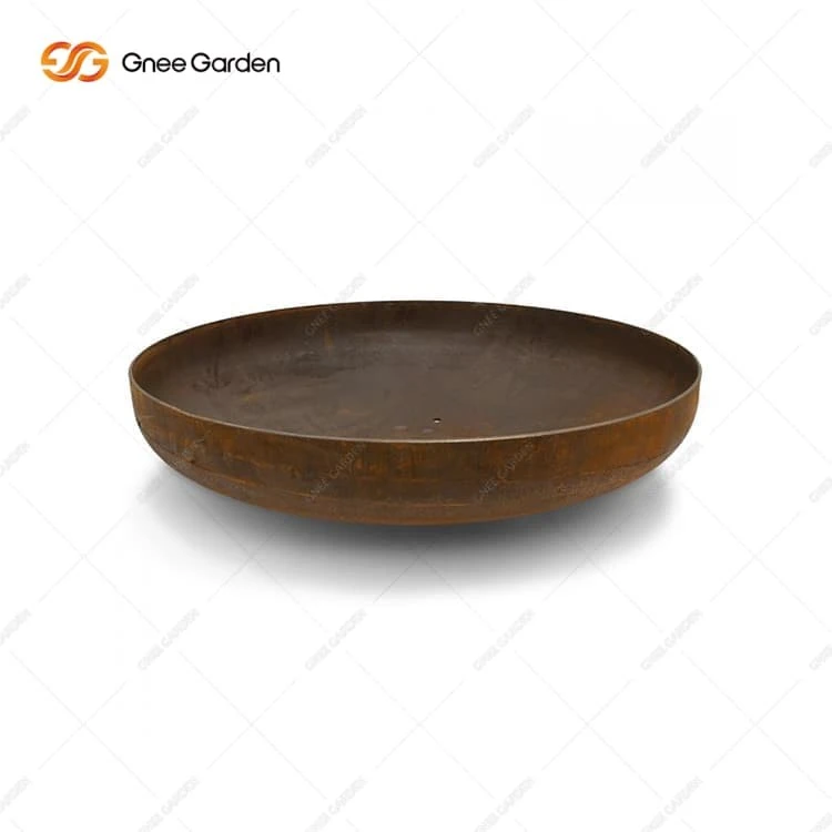 Corten steel fire pit bowl