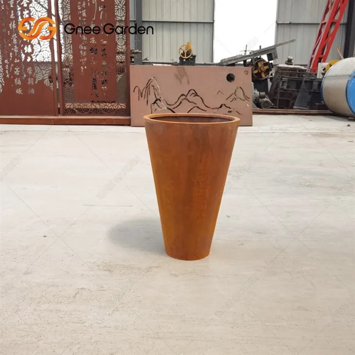 outdoor used corten planter box