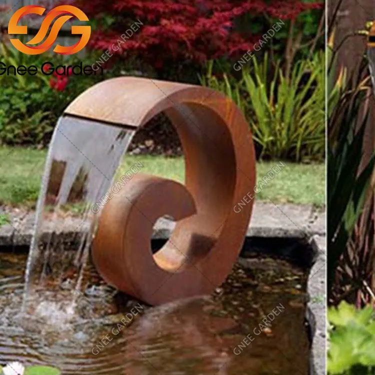 Cascata da giardino in acciaio Corten