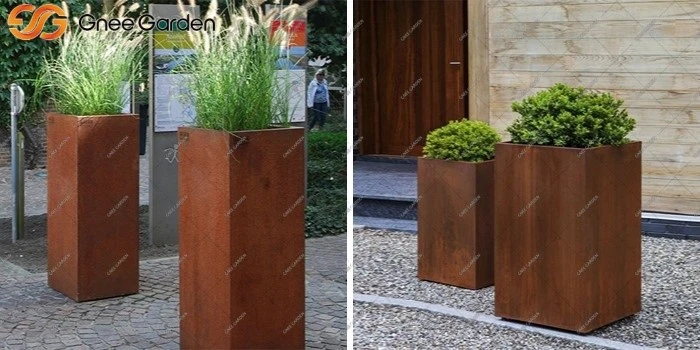 Corten modern outdoor planters Corten modern outdoor planters