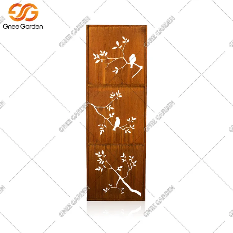 Schermo in Corten tagliato al laser