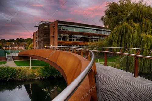 Corten Steel foot bridge construction Corten Steel foot bridge construction