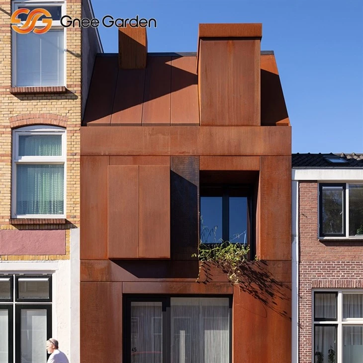Rivestimento della facciata in metallo corten industriale