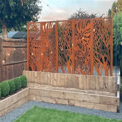 Schermo divisorio artistico Corten