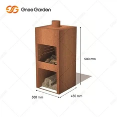 Camino da esterno in corten in vendita