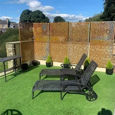 Paravento da giardino in acciaio corten decorativo