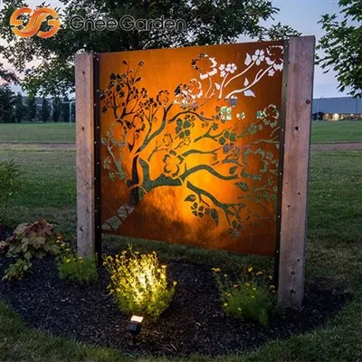 Pannello per lo schermo del giardino artistico per muro in metallo in acciaio Corten