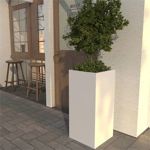 Fioriera lunga bianca decorativa personalizzata